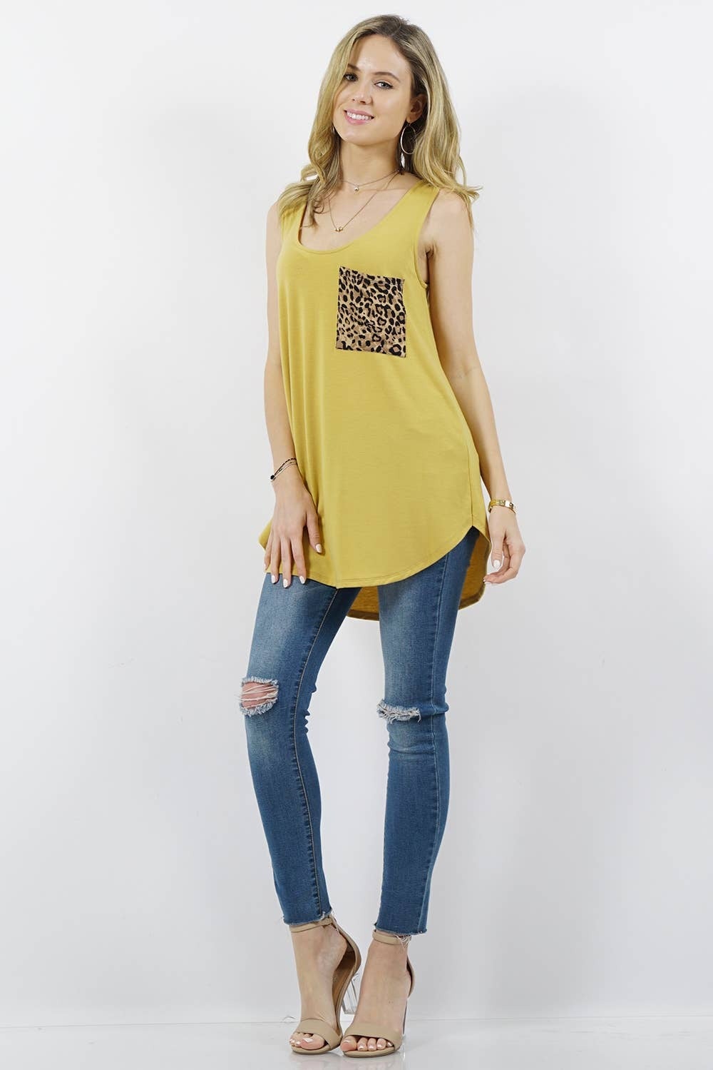 Bamboo Tank W/Lace Trim